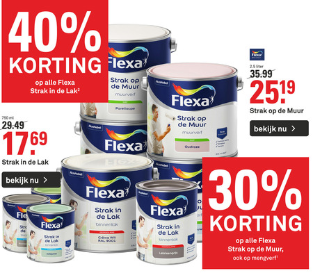 Flexa lak, aanbieding Karwei - details