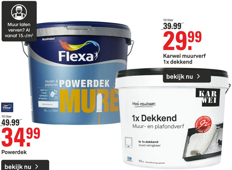 Flexa   muurverf folder aanbieding bij  Karwei - details