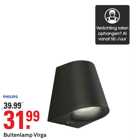 Philips   buitenlamp folder aanbieding bij  Karwei - details