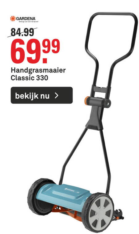 jeugd Goneryl Zijn bekend Gardena handgrasmaaier folder aanbieding bij Karwei - details