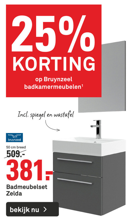 Bruynzeel   badmeubel folder aanbieding bij  Karwei - details