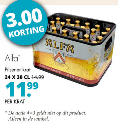 Alfa   krat bier folder aanbieding bij  Mitra - details