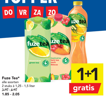 Fuze Tea   ice tea folder aanbieding bij  Deen - details