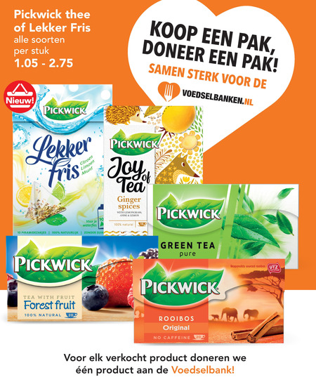 Pickwick   thee folder aanbieding bij  Deen - details