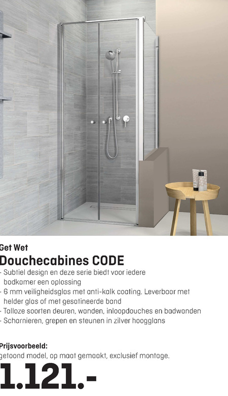 Get Wet   douchecabine folder aanbieding bij  Multimate - details