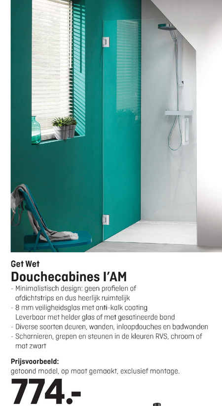 Get Wet   douchecabine folder aanbieding bij  Multimate - details