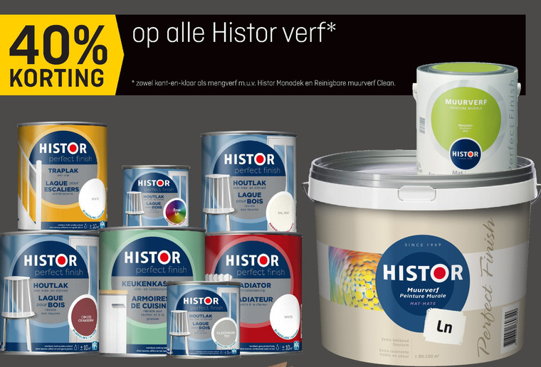 Histor   muurverf folder aanbieding bij  Multimate - details