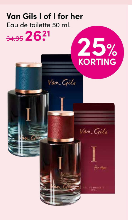 Van Gils   eau de toilette folder aanbieding bij  D.I.O. Drogist - details