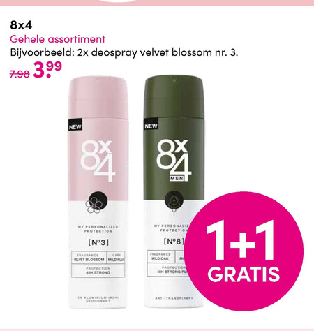 8x4   deodorant folder aanbieding bij  D.I.O. Drogist - details