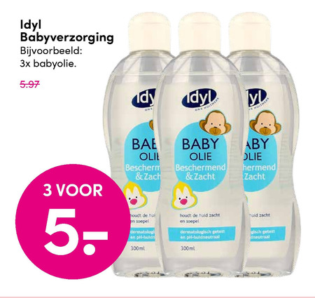 Idyl   babyolie, babyverzorging folder aanbieding bij  D.I.O. Drogist - details