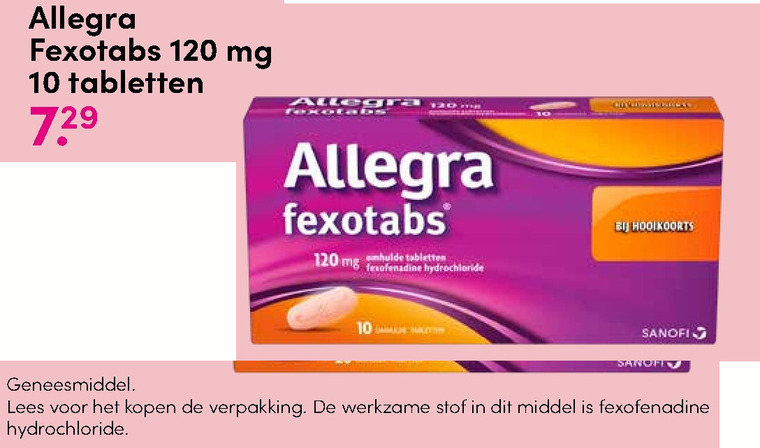 Allegra   huisapotheek folder aanbieding bij  D.I.O. Drogist - details