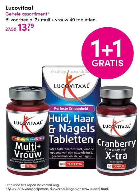 Lucovitaal   multivitaminen, voedingssupplement folder aanbieding bij  D.I.O. Drogist - details