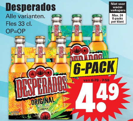 Desperados   speciaalbier folder aanbieding bij  Dirk - details