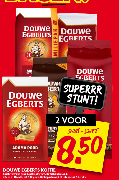 Douwe Egberts   koffiepad, koffie folder aanbieding bij  Dekamarkt - details