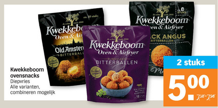 Kwekkeboom   bitterballen, kroket folder aanbieding bij  Albert Heijn - details