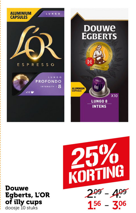 Douwe Egberts L Or   koffiecups folder aanbieding bij  Coop - details