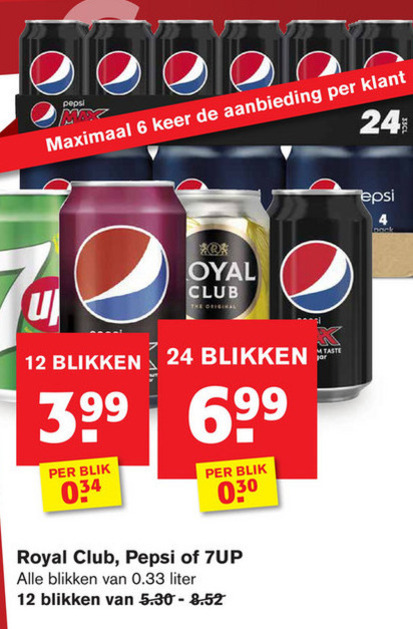 7-Up   cola, frisdrank folder aanbieding bij  Hoogvliet - details