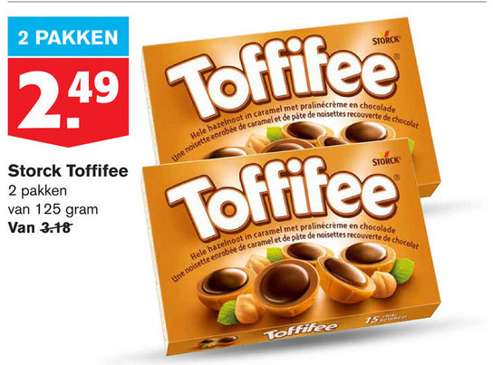 Toffifee   chocolade folder aanbieding bij  Hoogvliet - details