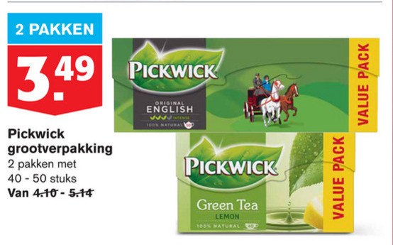 Pickwick   thee folder aanbieding bij  Hoogvliet - details