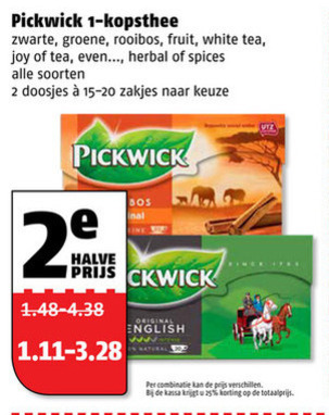 Pickwick   thee folder aanbieding bij  Poiesz - details