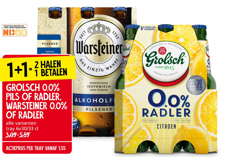 Warsteiner   radler bier folder aanbieding bij  Jan Linders - details