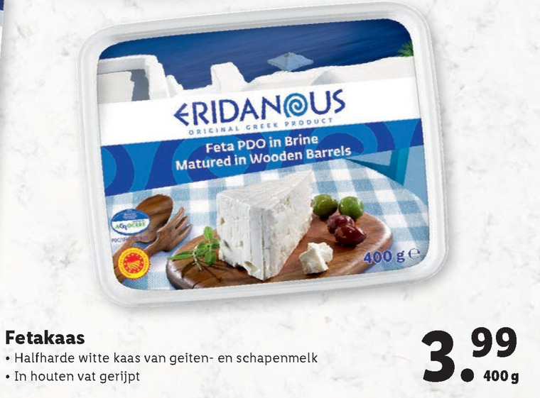 Eridanous   feta folder aanbieding bij  Lidl - details