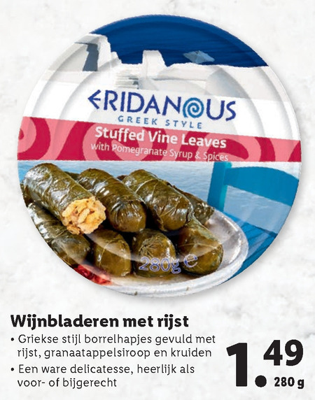 Eridanous   tapas folder aanbieding bij  Lidl - details