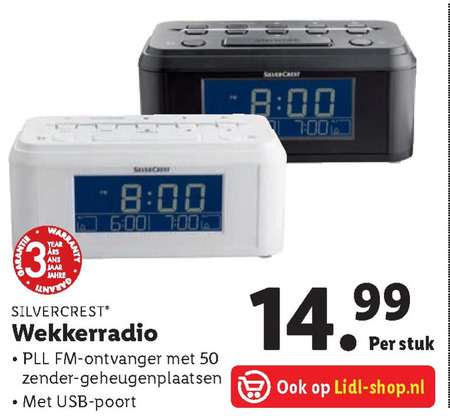 SilverCrest   wekkerradio folder aanbieding bij  Lidl - details