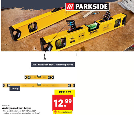 Parkside   waterpas folder aanbieding bij  Lidl - details