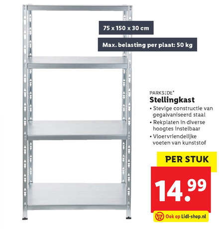 Parkside   voorraadrek folder aanbieding bij  Lidl - details