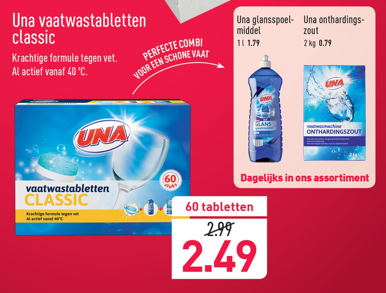 Una   vaatwasmiddel folder aanbieding bij  Aldi - details