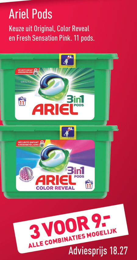 Ariel   wasmiddel folder aanbieding bij  Aldi - details