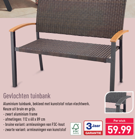 satelliet China Momentum tuinbank folder aanbieding bij Aldi - details