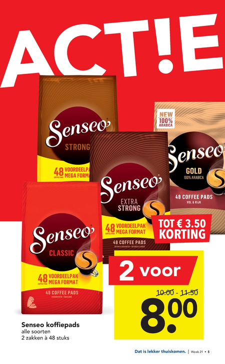 Douwe Egberts Senseo   koffiepad folder aanbieding bij  Deen - details