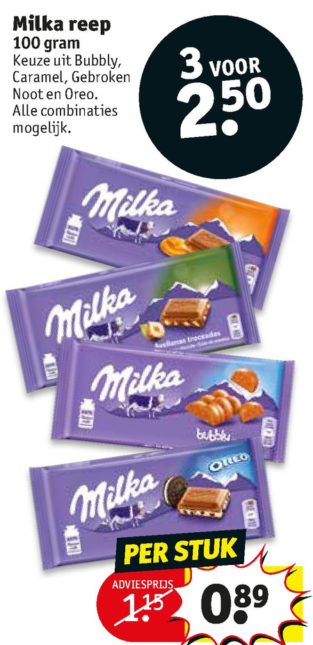 Milka   chocolade folder aanbieding bij  Kruidvat - details