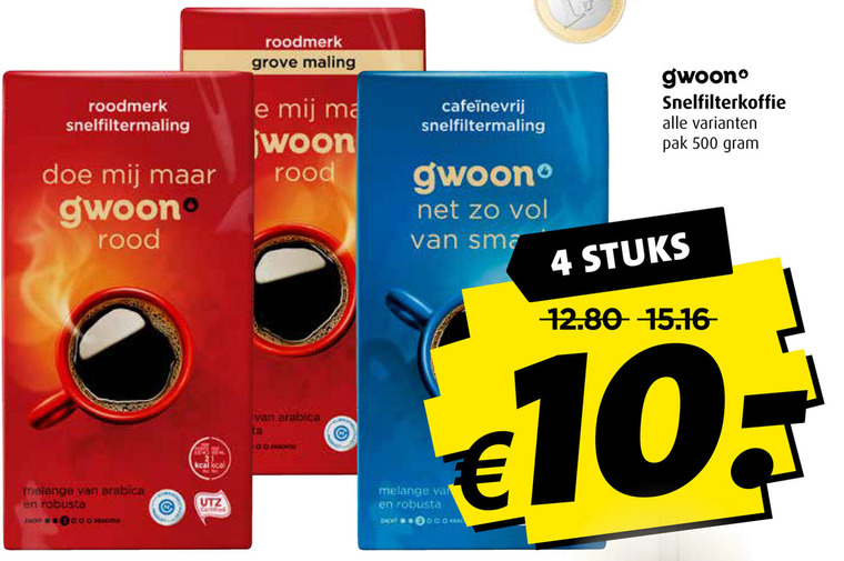 Gwoon   koffie folder aanbieding bij  Boni - details