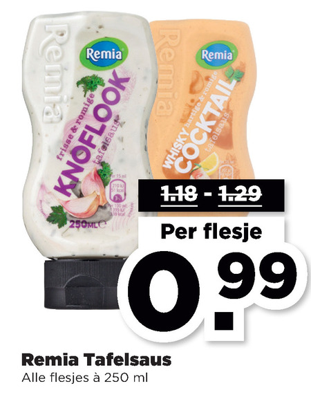 Remia   snacksaus folder aanbieding bij  Plus - details