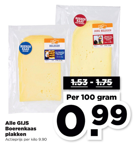 Boerenkaas   kaas, kaasplakken folder aanbieding bij  Plus - details