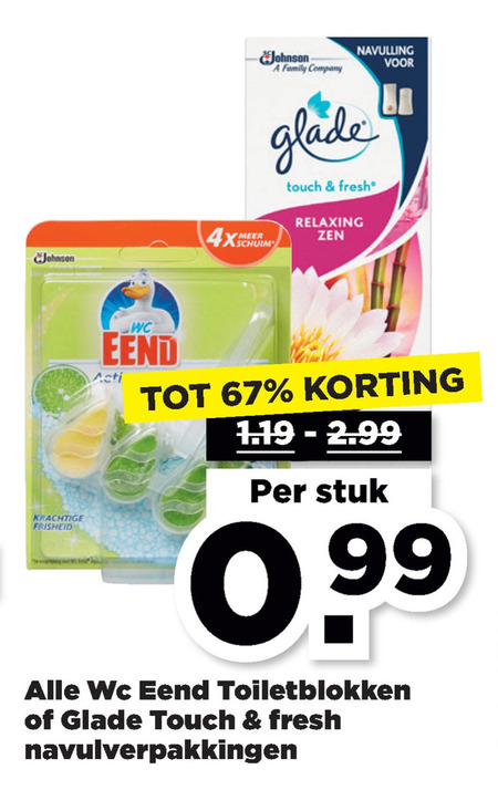 WC Eend   luchtverfrisser, toiletblok folder aanbieding bij  Plus - details