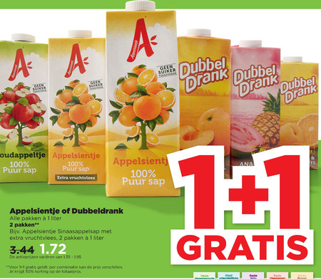 Appelsientje   fruitdrank folder aanbieding bij  Plus - details