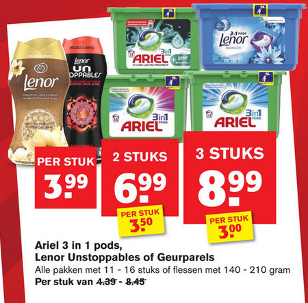 Lenor   wasverzachter, wasmiddel folder aanbieding bij  Hoogvliet - details