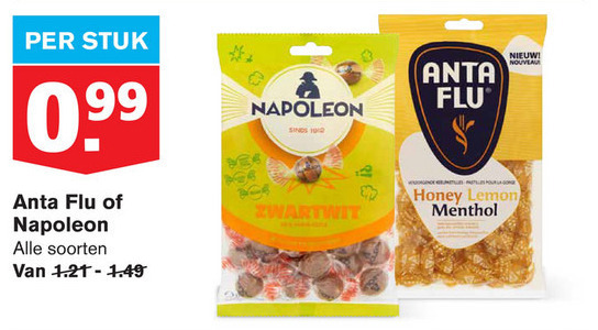 Anta Flu   keelpastilles, snoep folder aanbieding bij  Hoogvliet - details