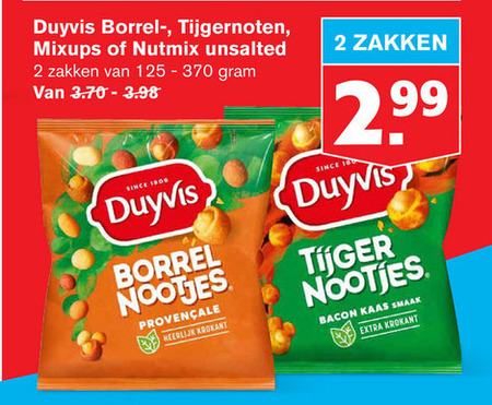 Duyvis   borrelnootjes folder aanbieding bij  Hoogvliet - details