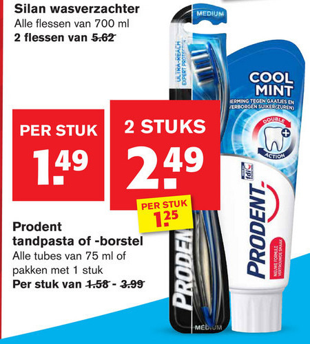 Prodent   tandenborstel, tandpasta folder aanbieding bij  Hoogvliet - details