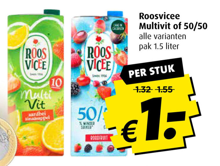 Roosvicee   fruitdrank folder aanbieding bij  Boni - details