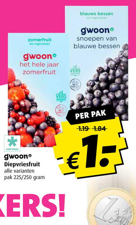 Gwoon   diepvriesfruit folder aanbieding bij  Boni - details