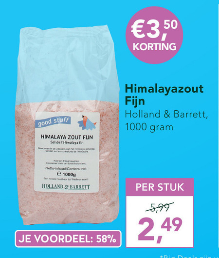 Holland and Barrett   zout folder aanbieding bij  Holland & Barrett - details