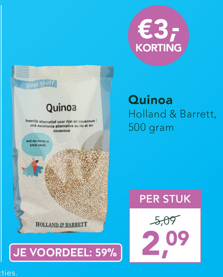 Holland and Barrett   quinoa folder aanbieding bij  Holland & Barrett - details