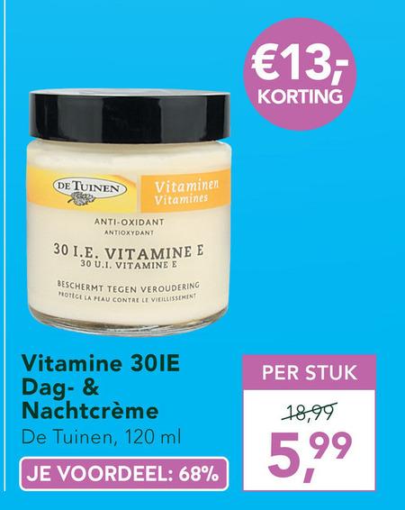 De Tuinen Huismerk   nachtcreme, dagcreme folder aanbieding bij  Holland & Barrett - details