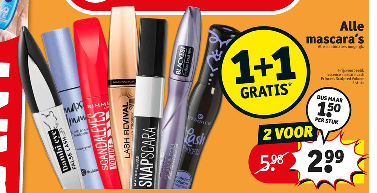 Maybelline   mascara folder aanbieding bij  Kruidvat - details